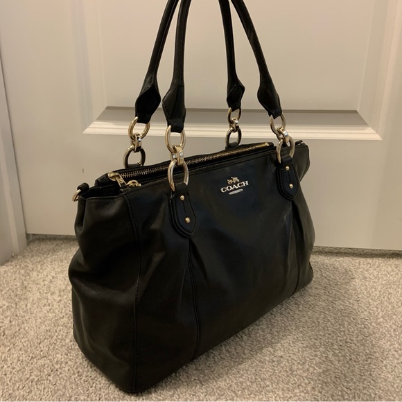 Black Leather Coach Purse - Picture 4 of 9